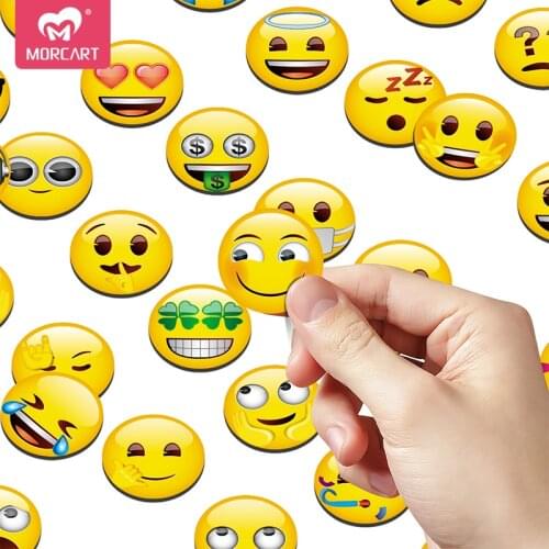 50pcs/Set Morcart Refrigerator Magnet 3D Cute Face Magnetite Suit for Kitchen Home School Gift