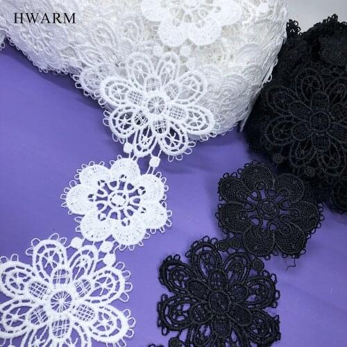 High Quality Dress Accessories 15yard 6.5cm Latest African Laces Fabric 2021 Diy Craft Sewing Trim Milk Silk Wedding Decoration