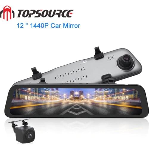 TOPSOURCE 2K 1440P Super HD for Huawei Hisilicon CPU Sony 335 Car DVRs Dash Cam Video Recorder RearView Mirror Night Vision