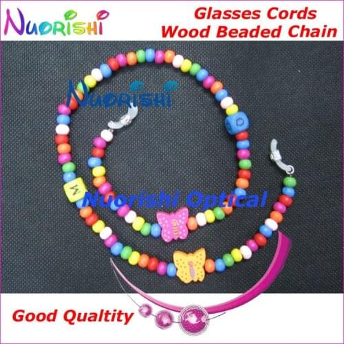 Free shipping L819 Kids Children Color Beaded eyeglass sunglasses glasses spectacle chain strap cords holder