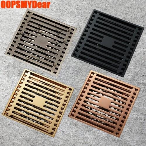 Black Floor Drain Bathroom Waste Water Stopper Smell Proof Deodorant Trap Hole Cover Pipe Filter Barrier Anti Bugs Gold Drainer
