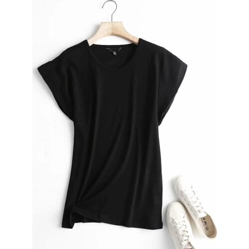 Dave&Di Basci Tshirt Indie Folk Simple England Solid Linen O-neck Loose Summer T Shirt Women Camisetas Verano Mujer 2021