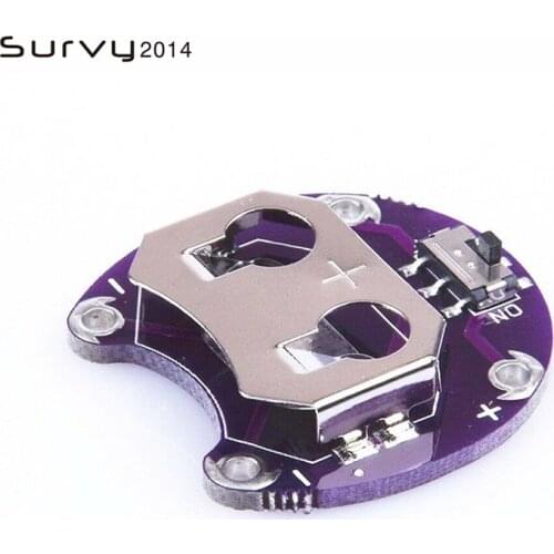 2PCS For Arduino LilyPad Coin Cell Battery Holder CR2032 Battery Mount Module Small Slide Switch Board