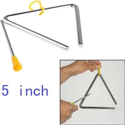 Creative 4 Inch Kids Children Musical Baby Toys Rhythm Band Tri-angle Music Instruments Educational Toys Triangle for Children