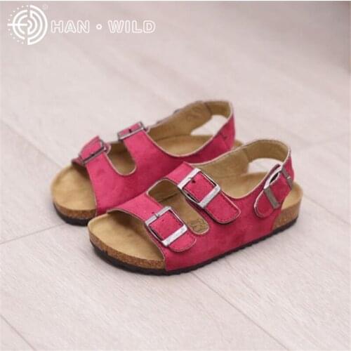 2021 Childrens Sandals High Quality Kids Shoes Boy Girl Soft Cork Sandals Kids Sports Anti-Slip Sneakers Child Beach Shoes