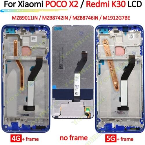 For Xiaomi Redmi K30 4G 5G LCD Display Touch Screen Digitizer Assembly Replacement For Xiaomi Poco X2 LCD Display with Tools