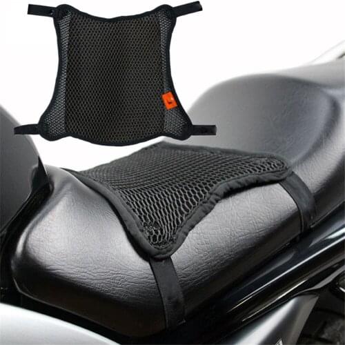 1pc Breathable Summer Cool Motorcycle Seat Cover Two Layers 3D Mesh Motorbike Scooter Seat Cushion Heat Insulation Sunscreen Pad