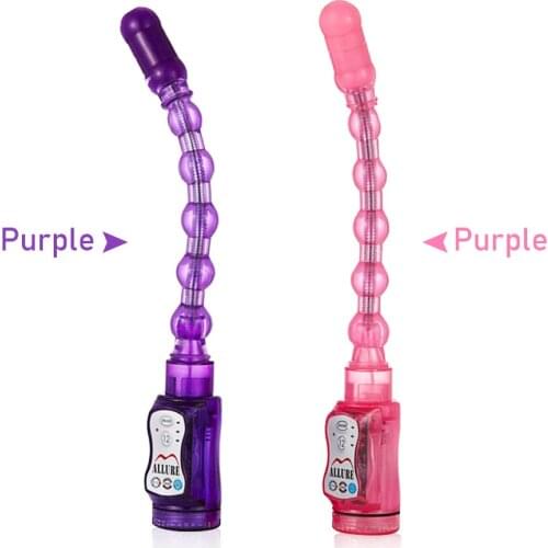 EXVOID Long Anal Plug Flexbile Vibrators Sex Toys for Women G Spot Massager Anal Beads Butt Plug Vibrator Silicone Adult Product