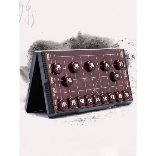 Chinese chess imitation jade high grade large magnet portable folding chessboard student magnet
