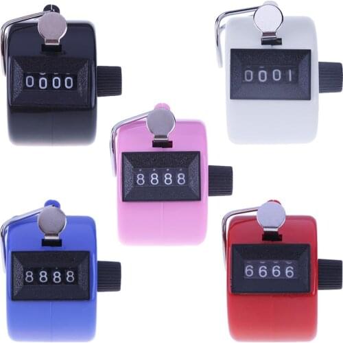 Clicker Mini Digital Hand Tally Counter 4 Digit Number Manual Hand Held Tally Counter Manual Counting Golf Clicker 0-9999
