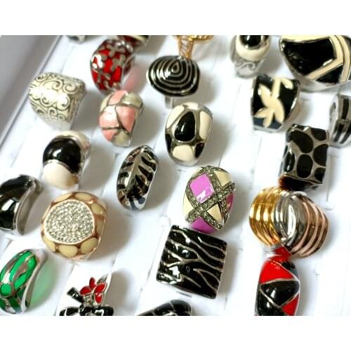 20pcs Punk Design Assorted Heavy Type Casting Exaggerated Ring for Men and Women Retro Stainless Steel High Quality Jewelry