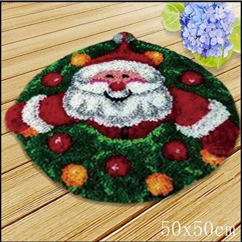 Latch Hook Santa Claus kits Pillow Diy Handmade Printed Canvas Cushion Latch Hook Kit klink haak kleed Christmas knoopkussen