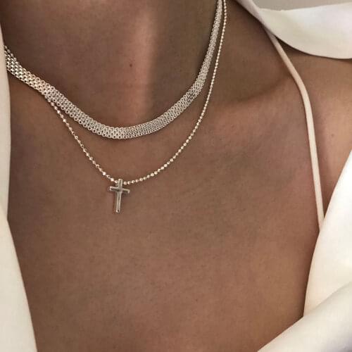 925 Sterling Silver Statement Choker Necklace for Women Luxury Light Clavicle Chain Wedding Party Jewelry