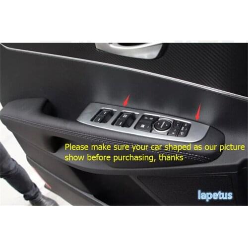 Lapetus Matte Interior Refit Kit For KIA Sorento L 2015 - 2019 Inner Car Door Window Lift Switch Button Decoration Cover Trim