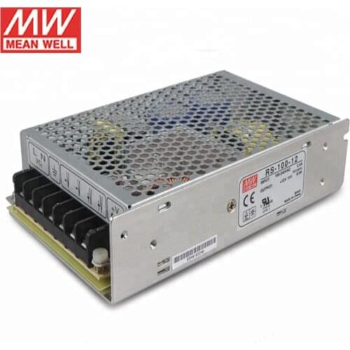 MEAN WELL RS-100-12 100W 12V Switching Power Supply 110V/220V AC to 12V DC 8.5A Power Unit 5G Viberation Transformer