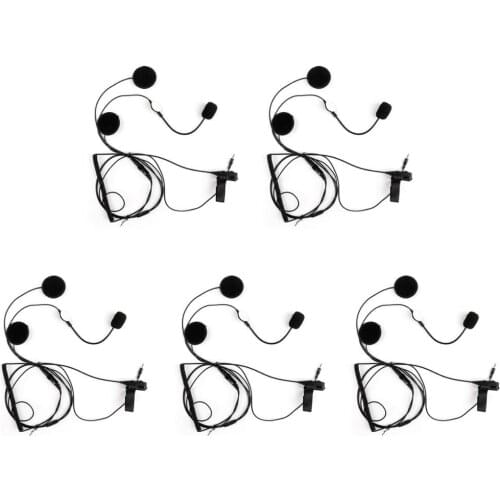 Artudatech 5Pcs 3.5mm Motorcycle Helmet Headset Earpiece Finger PTT For Cell Phone SmartPhone
