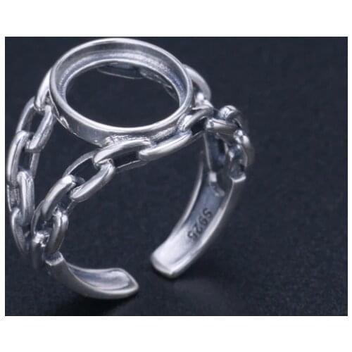 10*12mm 925 STERLING SILVER men women Semi Mount Bases Blanks base blank Pad ring Setting wedding jewelry findings diy A1330