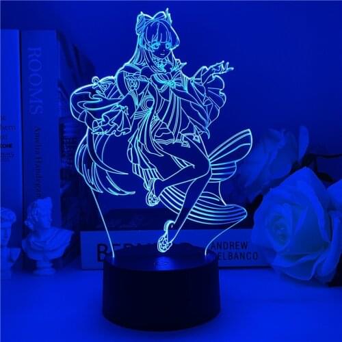 Genshin Impact Sangonomiya Kokomi night light 3D Creative game surrounding childrens gift bedroom led decorative bedside lamp