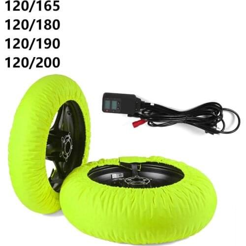New CE Digital Race Motorcycle Universal Tyre Warmer Tire Warmer Front and Rear 120/180 120/190 120/200 Motorbike Tire Heater