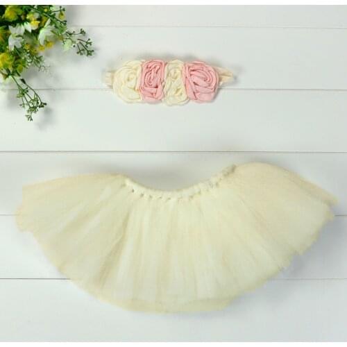 Baby Tutu Skirt Headband Outfit Newborn Photography Props Infant Costume Princess Headband Baby Kids Photography Props