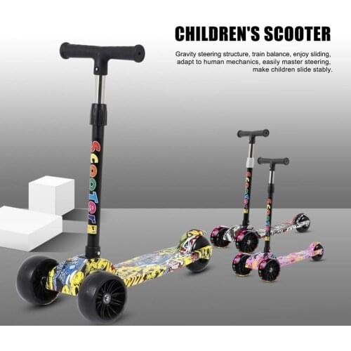 Childrens Scooter High Quality Lightweight Fast Folding Adjustable Height Widened Pedals Strong Bearing Capacity Scooter