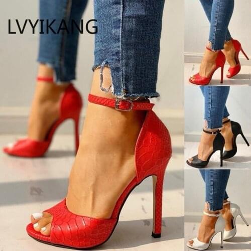 Womens Pumps Fashion 2020 Summer Sexy Exquisite Open Toe Ladies Shoes Female Increased Stiletto Super High Heel Sandals