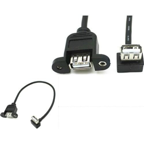 90 degree angled corner with screw holes to fix USB extension cord with ear USB2.0 baffle cord with ear USB cable