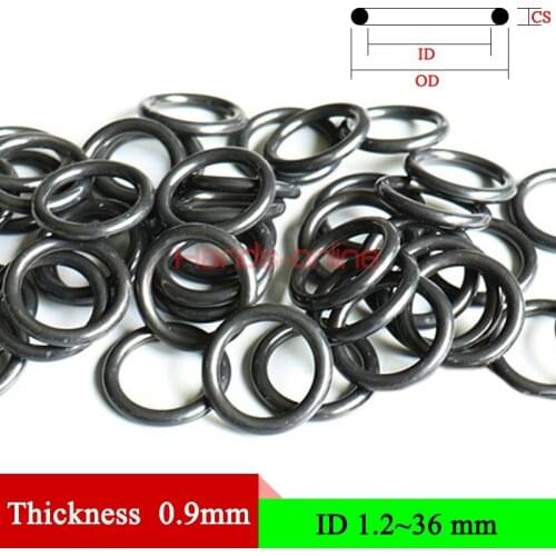 O-ring NBR Rubber o ring gaskets CS/Thickness 0.9mm/0.035 inch black seal sealing Orings Gasket