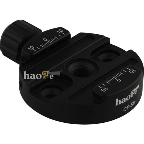 Haoge 58mm Screw Knob Clamp Adapter Mount for Quick Release QR Plate Camera Tripod Ballhead Monopod Ball Head Fit Arca Swiss
