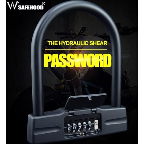 Password lock U-shaped lock motorcycle lock battery car scooter lock self-propelled mountain bike anti-theft lock anti-cut
