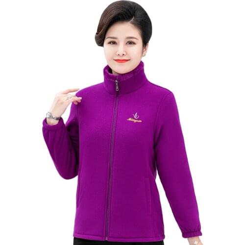 Autumn Hoodie Women Zipper Stand Collar Sweatshirts Winter Warm Solid Fleece Hoodies Jacket Ladies Zip-up Coat Casual Outerwear