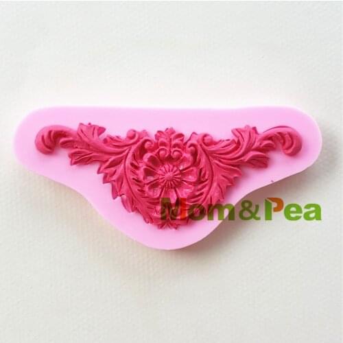 Mom&Pea 0964 Free Shipping Floral Deco Shaped Silicone Mold Cake Decoration Fondant Cake 3D Mold Food Grade