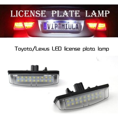 1 Pair White LED License Number Plate Lamp Lights For Toyota MITSUBISHI Grandis 2003-2011