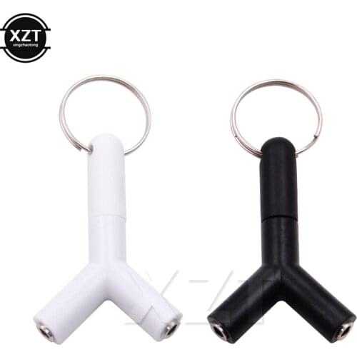 2pcs/lot Colorful Male To Female Audio Cables Splitter Adapter Jack 3.5mm To Dual 3.5mm Headphone Plug Stereo Earphone