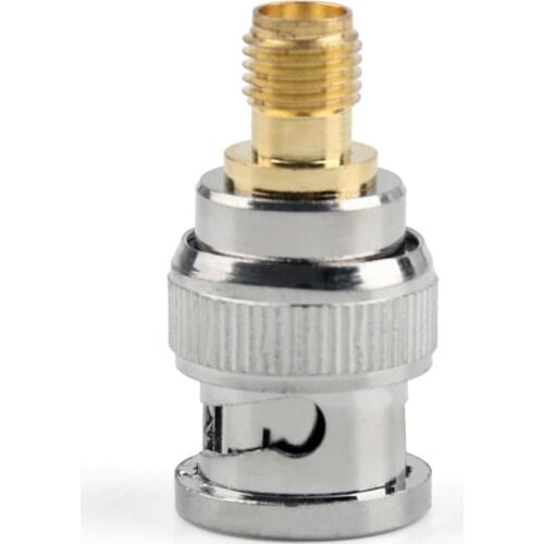 Areyourshop Adapter BNC Plug Jack Male To SMA Female Jack RF Connector Straight 50ohm High Quality Connector for Wire Cable