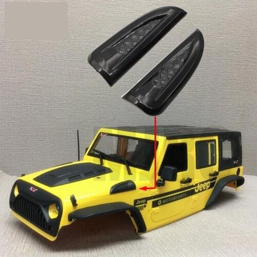 RC car air intake grille side engine air inlet for 1/10 RC tracked SCX10 90046 axial Jeep Wrangler Rubicon body shell exhaust