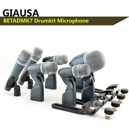 Free Shipping ,BETADMK7 Wired Drumkit Microphone,set : 2pcsx 57A ,1pc x 52A, 4pcs x 56A microfone