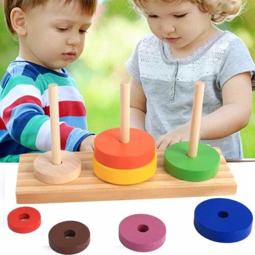 Geometric Shapes Montessori Wooden Puzzle Sorting Math Bricks Preschool Learning Educational Game Baby Toddler Toys For Children