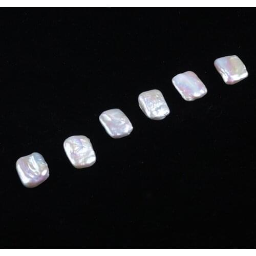 Good Quality White Square Freshwater Pearl Loose Beads For Jewelry Making