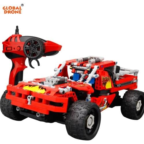 High Speed RC Cars SDL 2017A-6 Building Blocks 2.4GHz 4CH Remote Control 20km/h Toy Vehicle Cross Country Car 431PCS DIY Cars