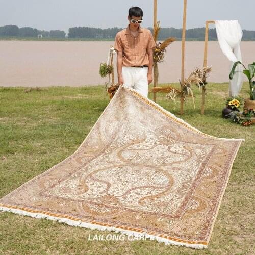 6'x9' Classic Silk Hand Knotted Carpets Antique Handmade Rug (YL0277A)