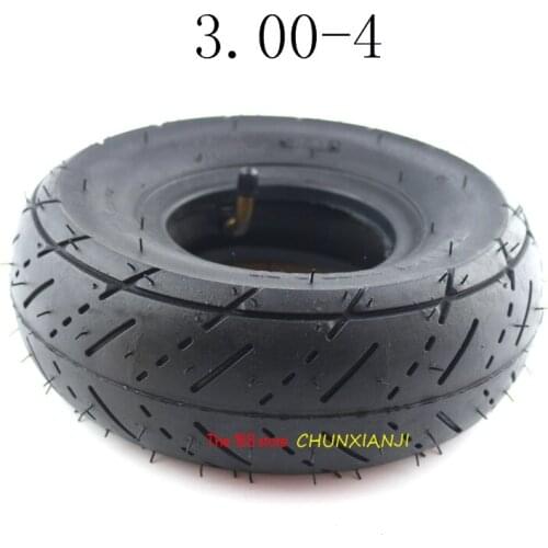 Lightning Shipment 3.00-4 Inner Tube Out Tire and Tube Set for Knobby Scooter Go Kart Electric Scooter Highway Tire ATV