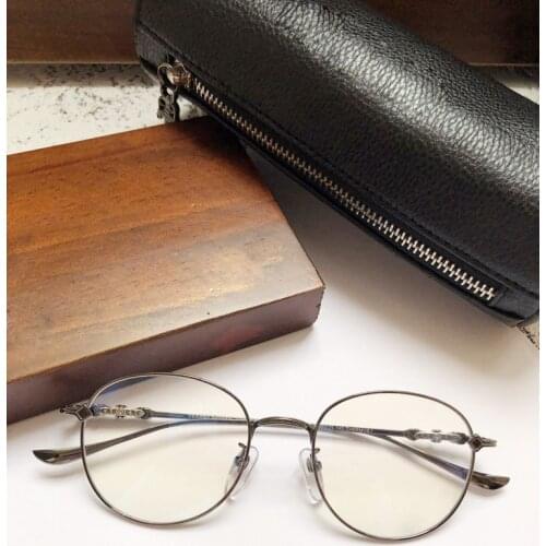 Round Retro Punk Prescription Glasses Alloy Material Trend Japanese Style Simple Thermos I Mens And Womens Style