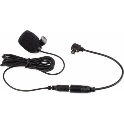 Mayitr 1pc 3.5mm Professional Mini Clip-on Microphone With Adapter Cable Black 17cm for GoPro Hero 3/3+ /4