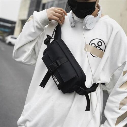 Fashion Chest Bags Unisex Crossbody Pouch Nylon Solid Color Short Travel Bag Large Capacity Messenger Bag Men Phone Pouch Purse