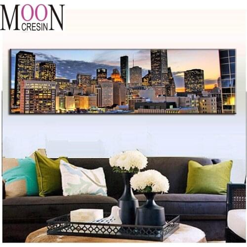Beautiful city night building diamond painting full square/round mosaic cross stitch diamond embroidery for living room decor