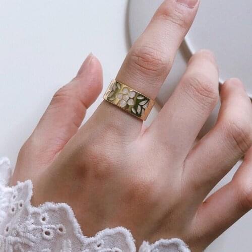 New Charm Gold Color Flower Finger Ring For Women Men Vintage Boho Knuckle Party Rings Punk Jewelry Girls Gift