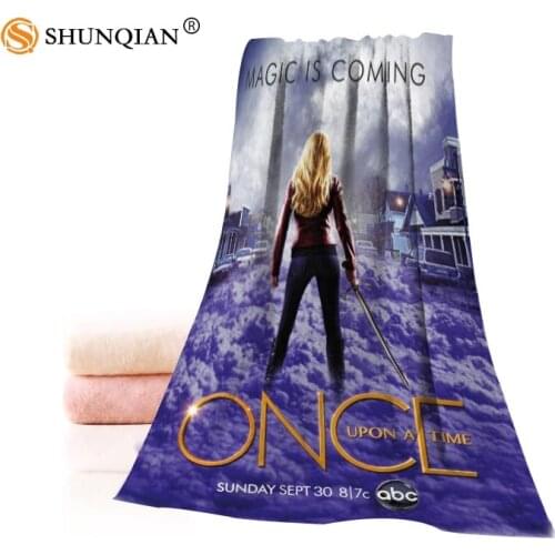 Custom once upon a time Towels Microfiber Fabric Popular Face Towel/Bath Towel Size 35x75cm, 70x140cm Print your picture