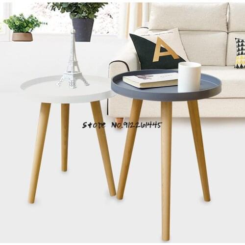 Rimet Nordic Side Table Living Room Balcony Small Tea Table Simple Small Family Small Round Table Bedside Table Sofa Side Table