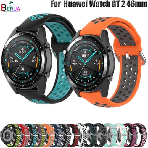 22mm WatchBand Strap For Huawei Watch GT 1 GT 2 46mm Smart Silicone WristBand for huami Amazfit Stratos 3 2 2S Bracelet belt